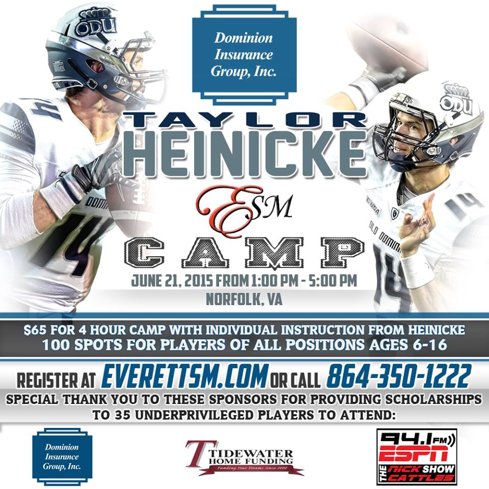 Taylor Heinicke Football Camp